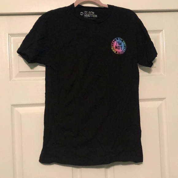 Black Matter Other - LGBT Pride Graphic Tee - Let’s Get One Thing Straight, I’m Not - Rainbow/Black